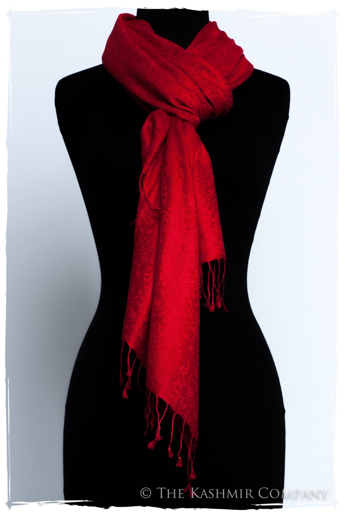 Bittersweet Rouge Royale Paisley Silk Scarf / Shawl