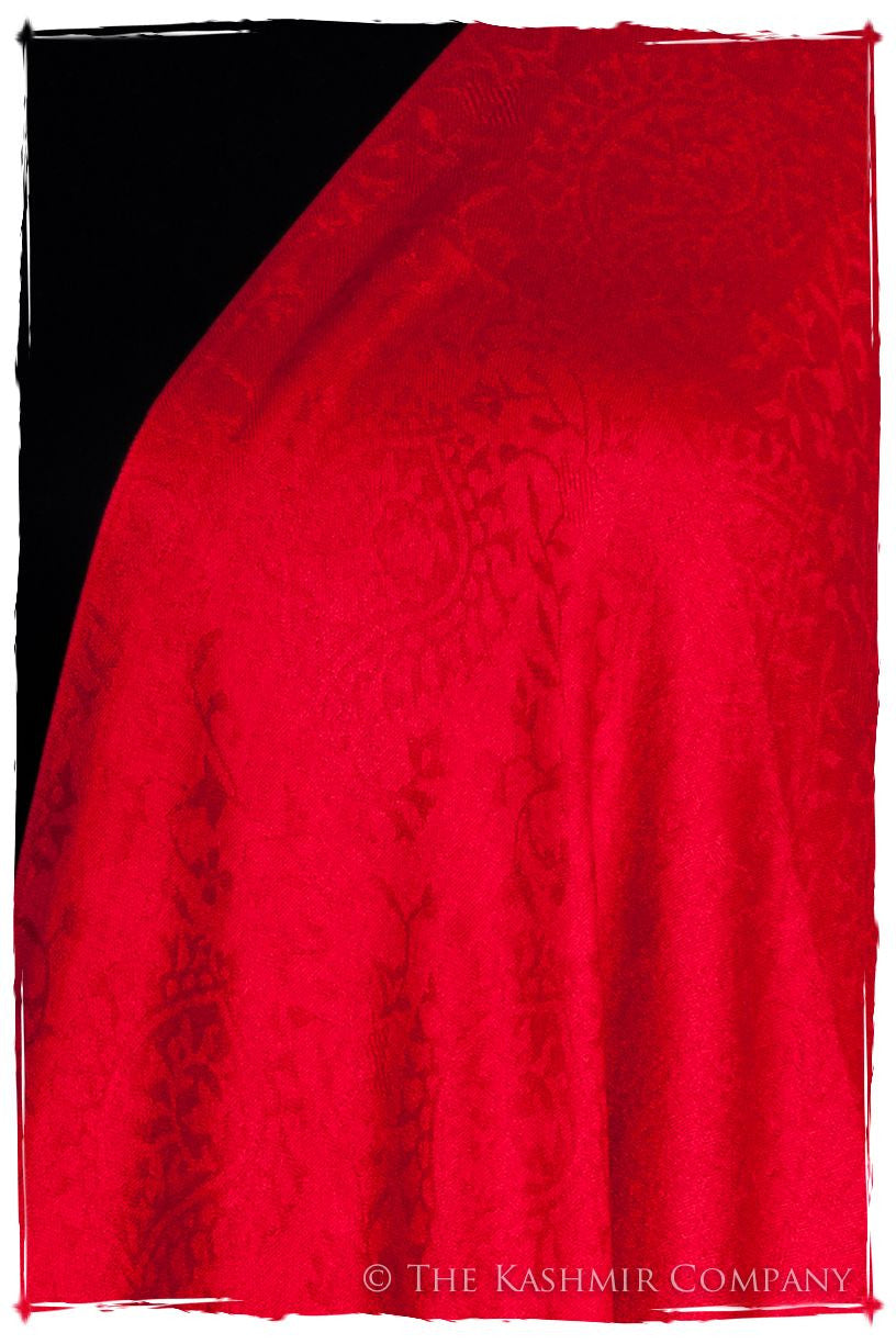 Bittersweet Rouge Royale Paisley Silk Scarf / Shawl