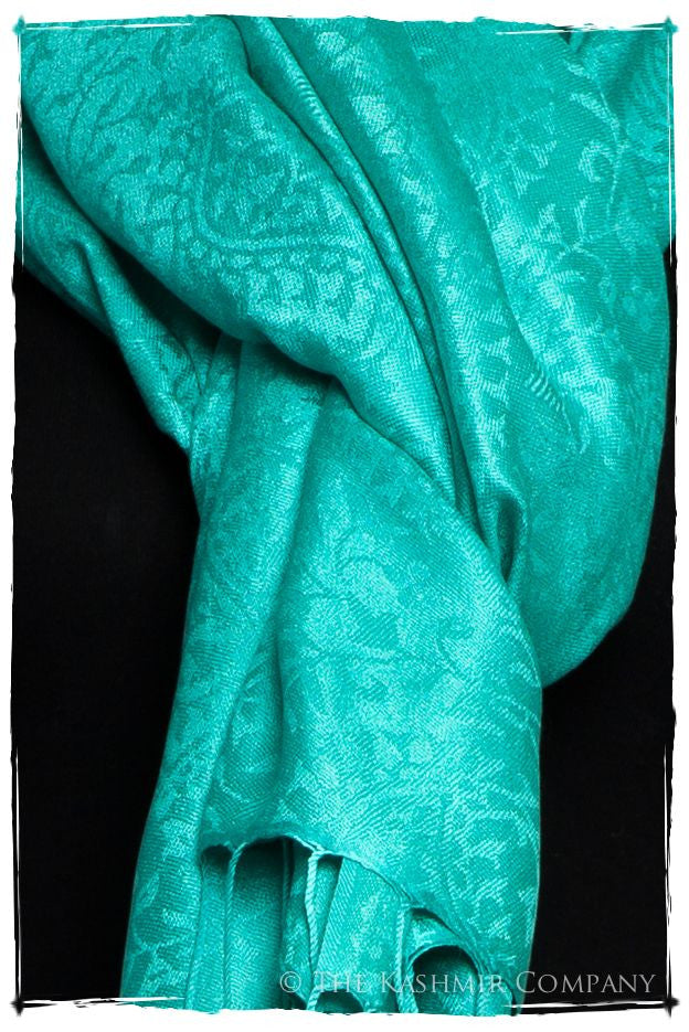 Aruba Blue Royale Paisley Silk Scarf / Shawl