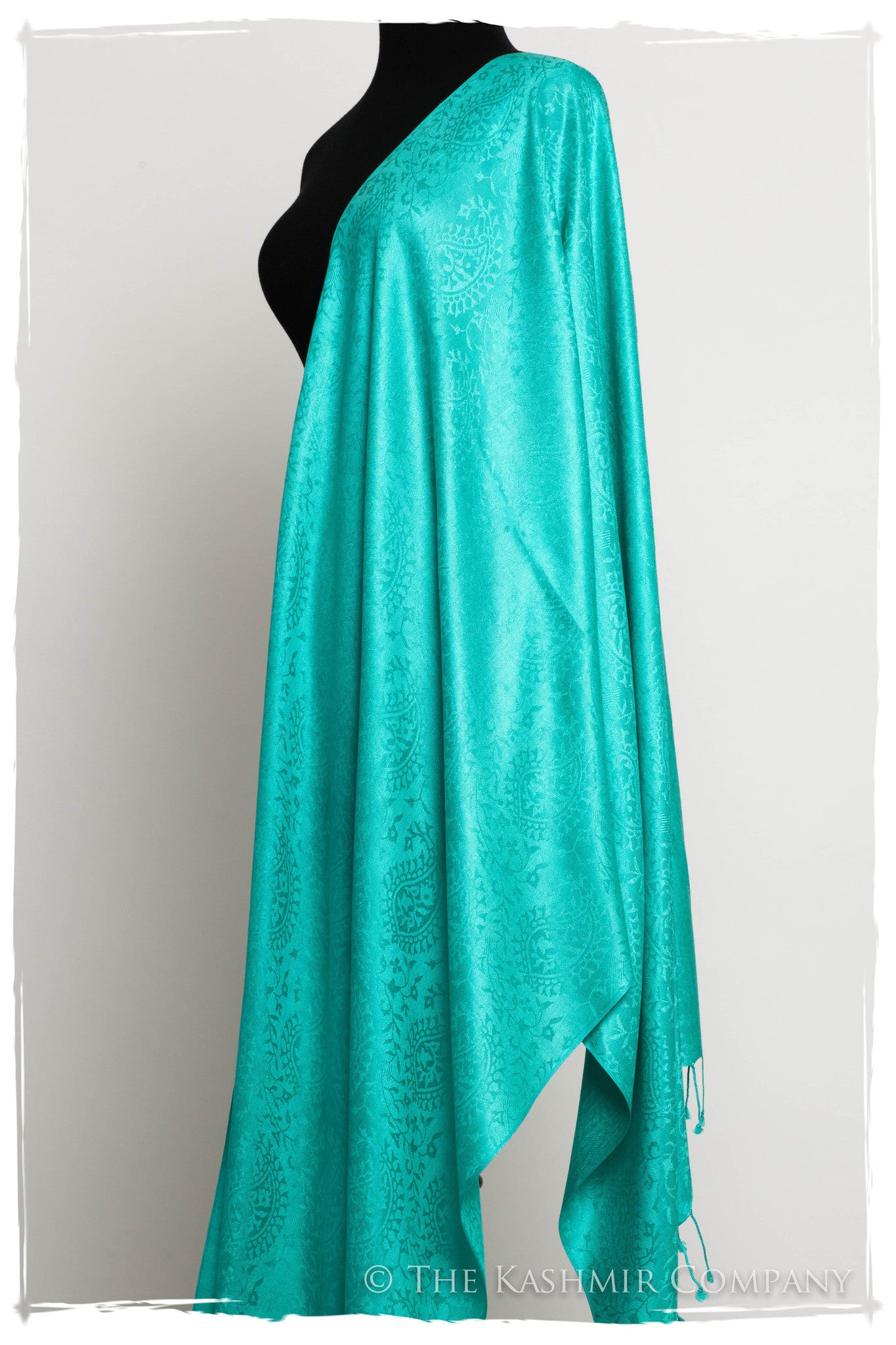 Aruba Blue Royale Paisley Silk Scarf / Shawl