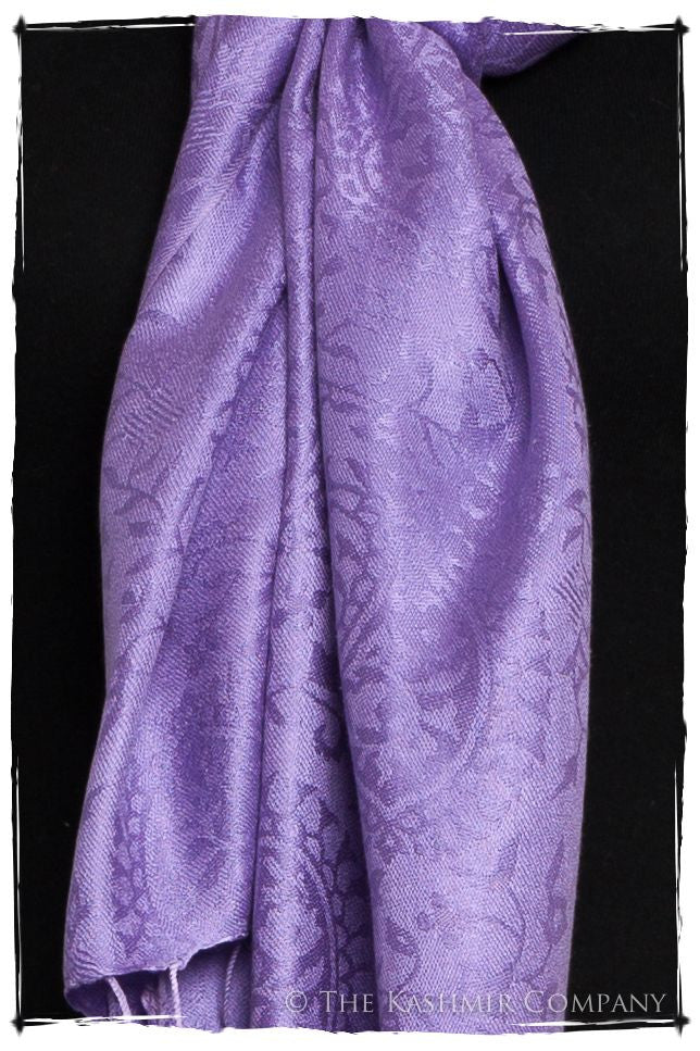 Amethyst Royale Paisley Silk Scarf / Shawl