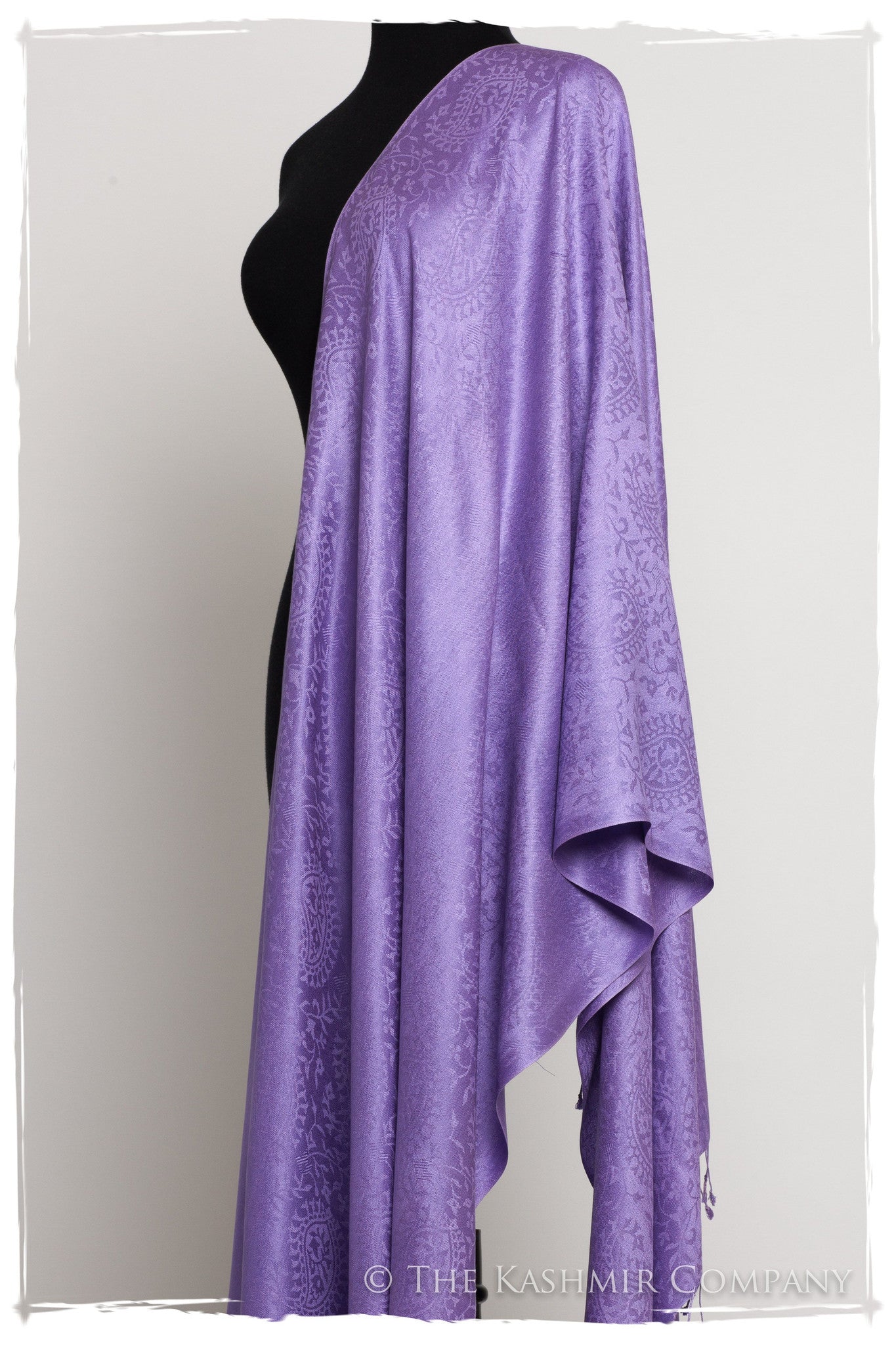 Amethyst Royale Paisley Silk Scarf / Shawl