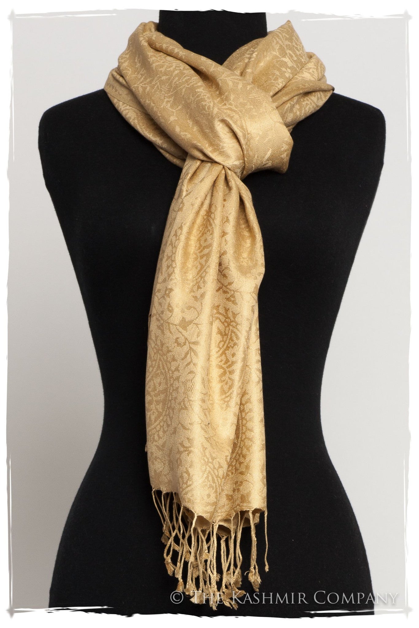Aztec Gold Royale Paisley Silk Scarf / Shawl