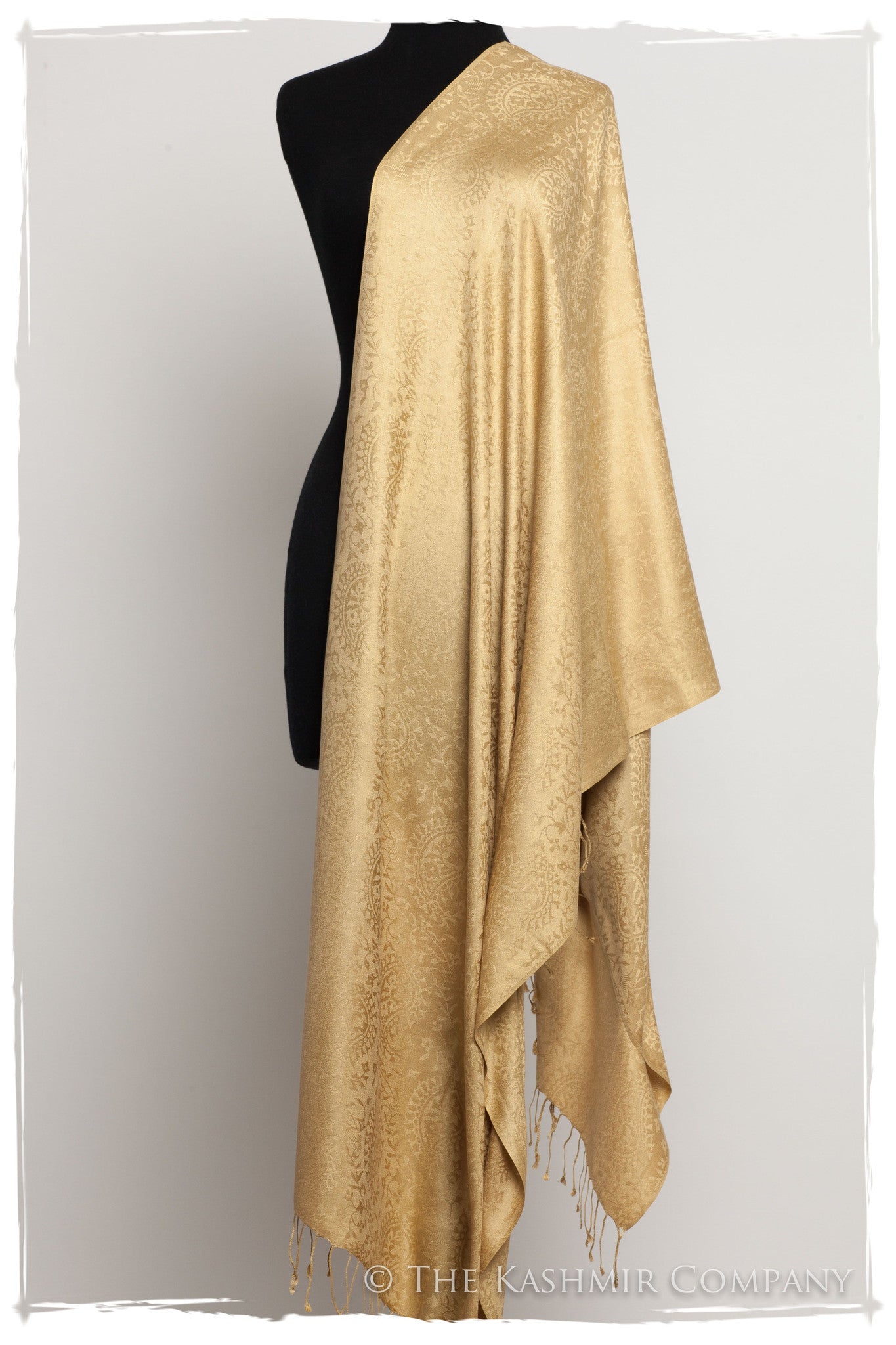 Aztec Gold Royale Paisley Silk Scarf / Shawl