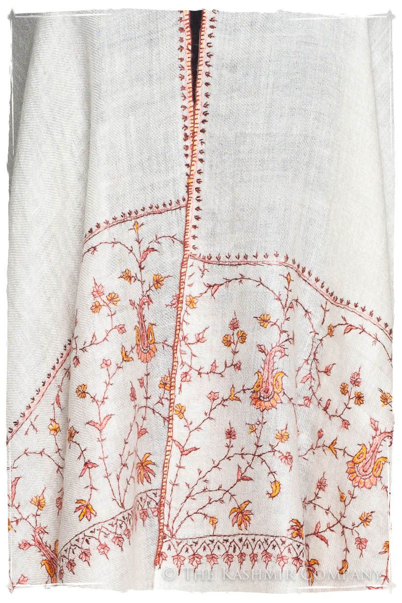Ivoire de Jardin Frontière L'amour Soft Cashmere Scarf/Shawl