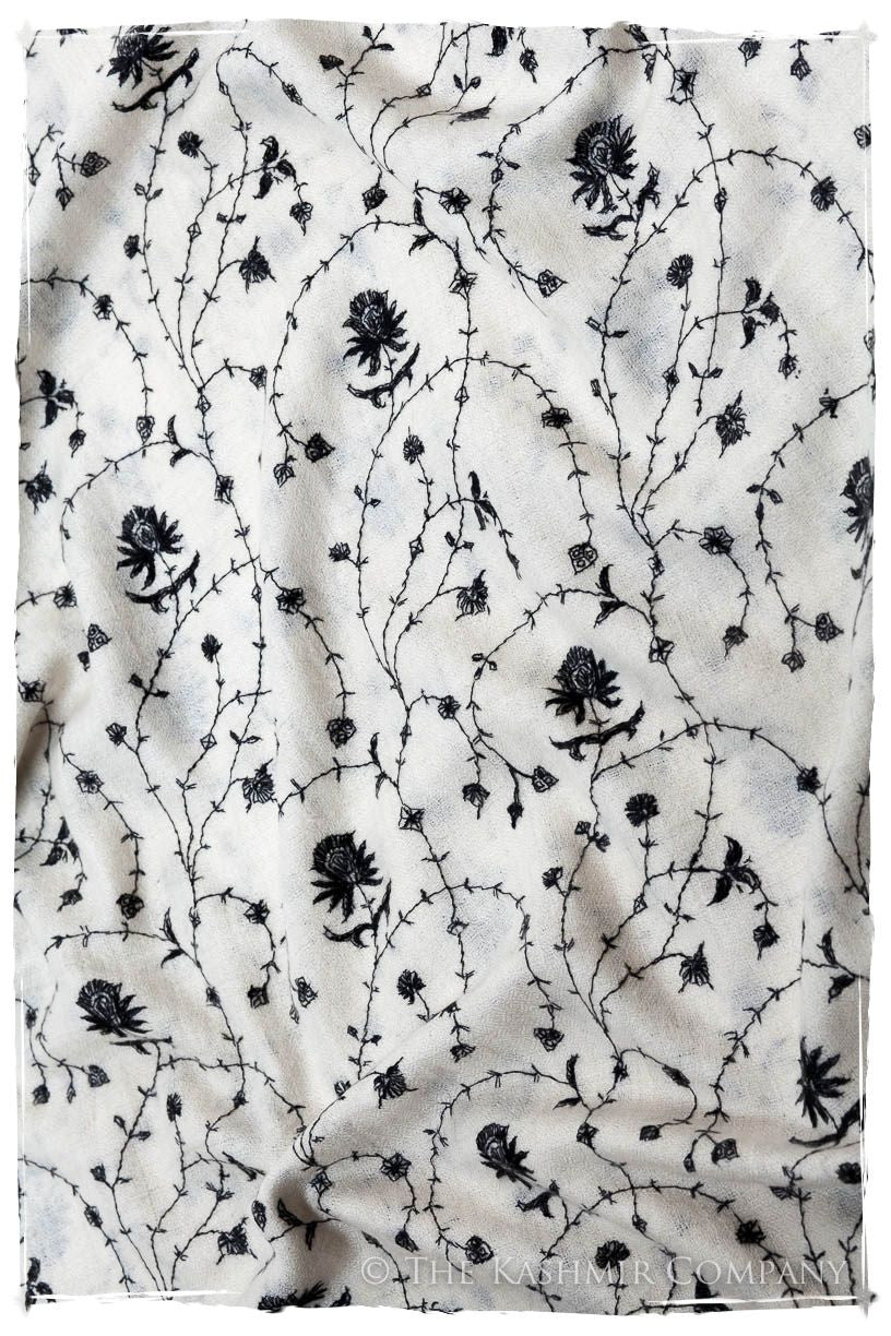 Clair de Lune Jardin L'amour Soft Cashmere Scarf/Shawl