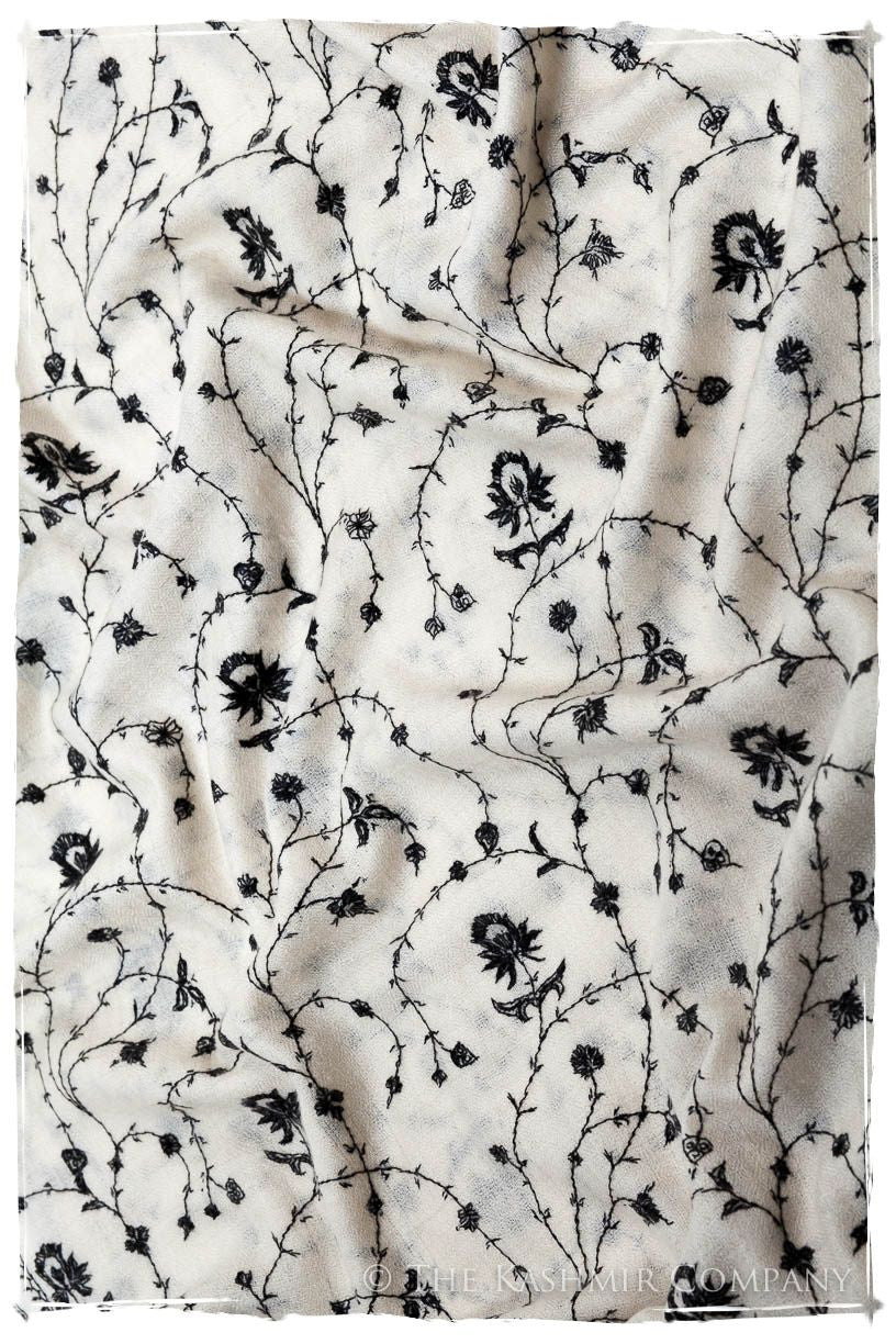 Clair de Lune Jardin L'amour Soft Cashmere Scarf/Shawl