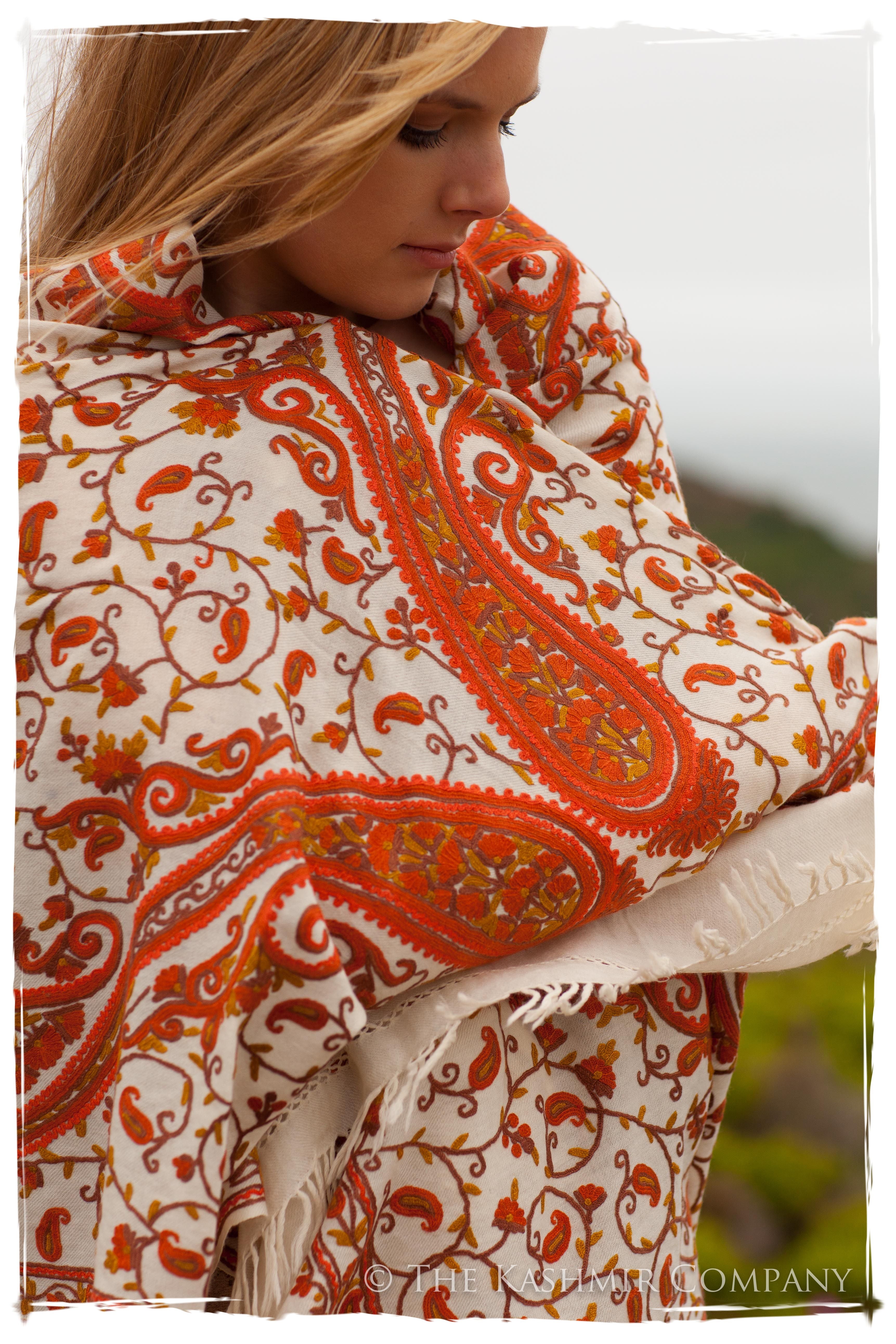 Rococo Espagne Ochre Royale Paisley Shawl