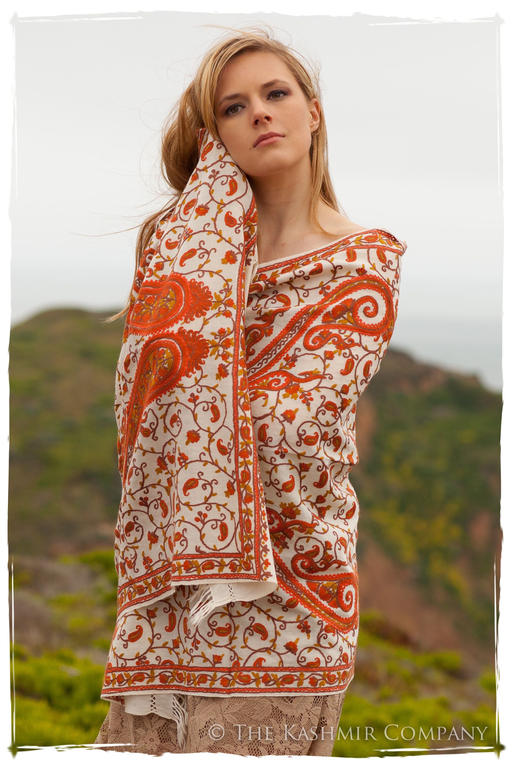 Rococo Espagne Ochre Royale Paisley Shawl