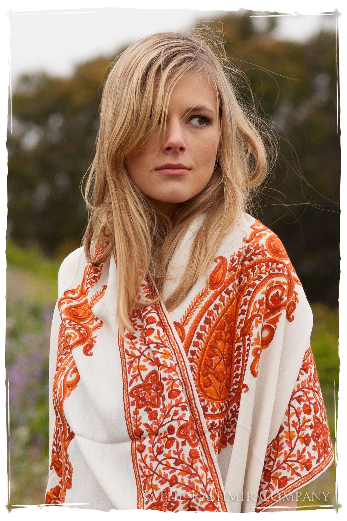 Rouille Frontiere Champs de Cuivre Royale Paisley Shawl