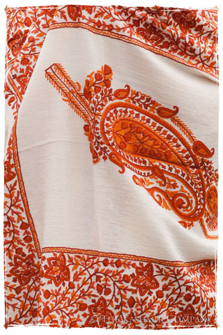 Rouille Frontiere Champs de Cuivre Royale Paisley Shawl