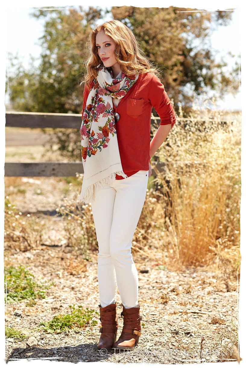 Jardin de Paris d'orchidee Shawl
