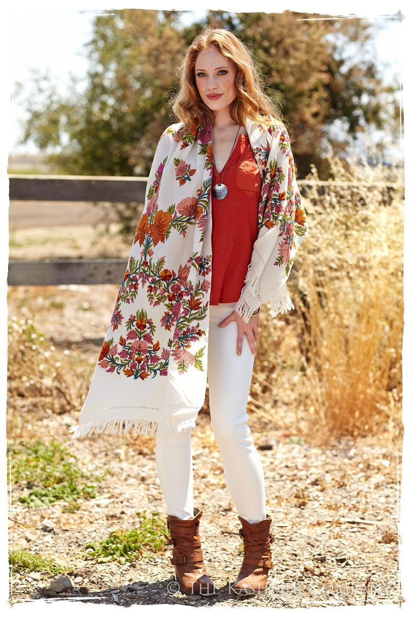 Jardin de Paris d'orchidee Shawl