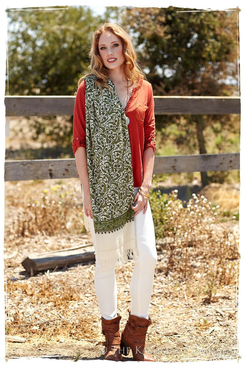 Prairie Francais Forest Paisley Shawl