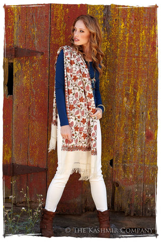 Feuilles de Vigne d'Ivoire Shawl