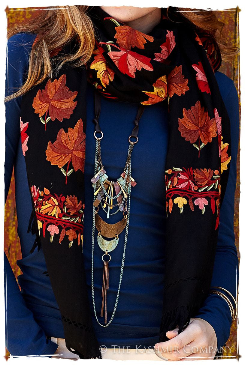 Les Nouvelles Maple Noir Renoir Shawl