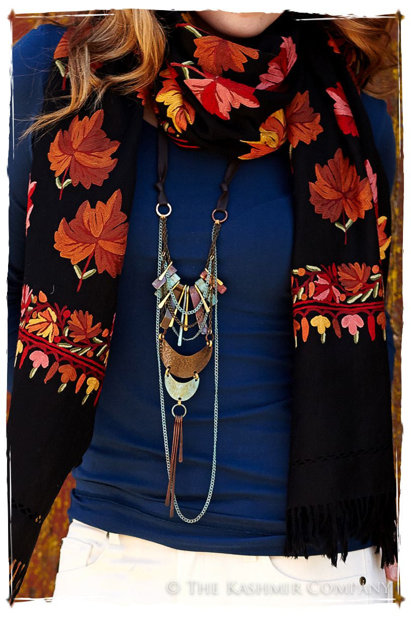 Les Nouvelles Maple Noir Renoir Shawl