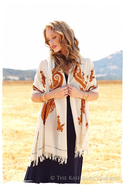 Copper d'Ivoire Paisley Shawl