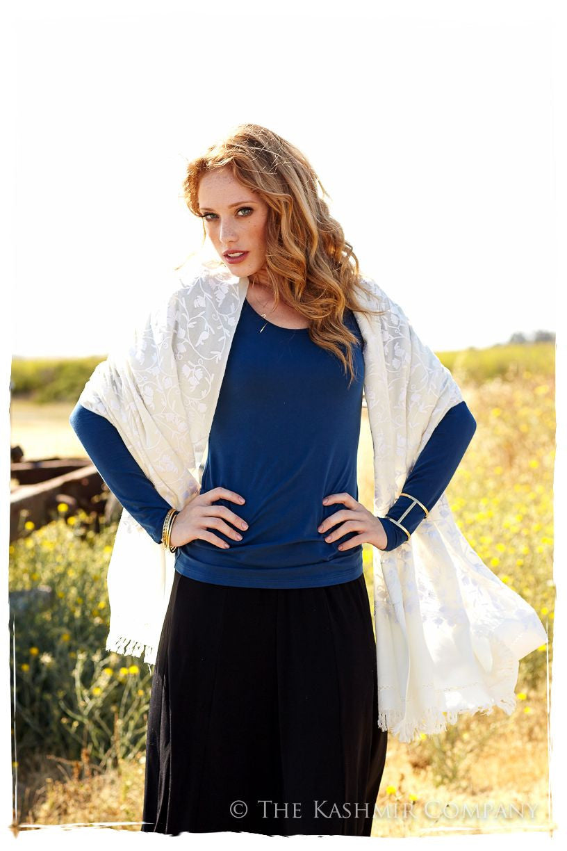 Champenois de Blanc Ivoire Shawl