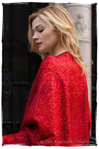 Rubis Rouge Joyaux Trésor Paisley Antiquaires Shawl