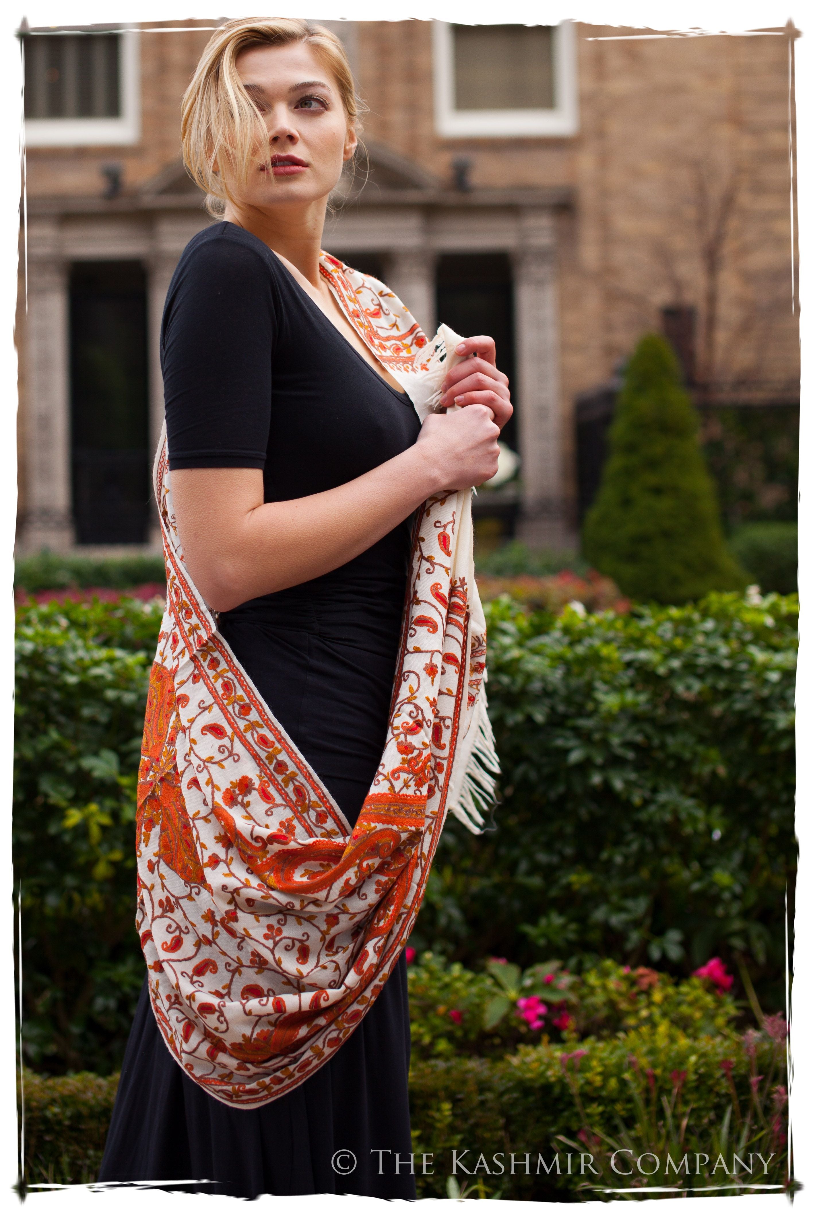 Rococo Oranj Ambere Royale Paisley Shawl