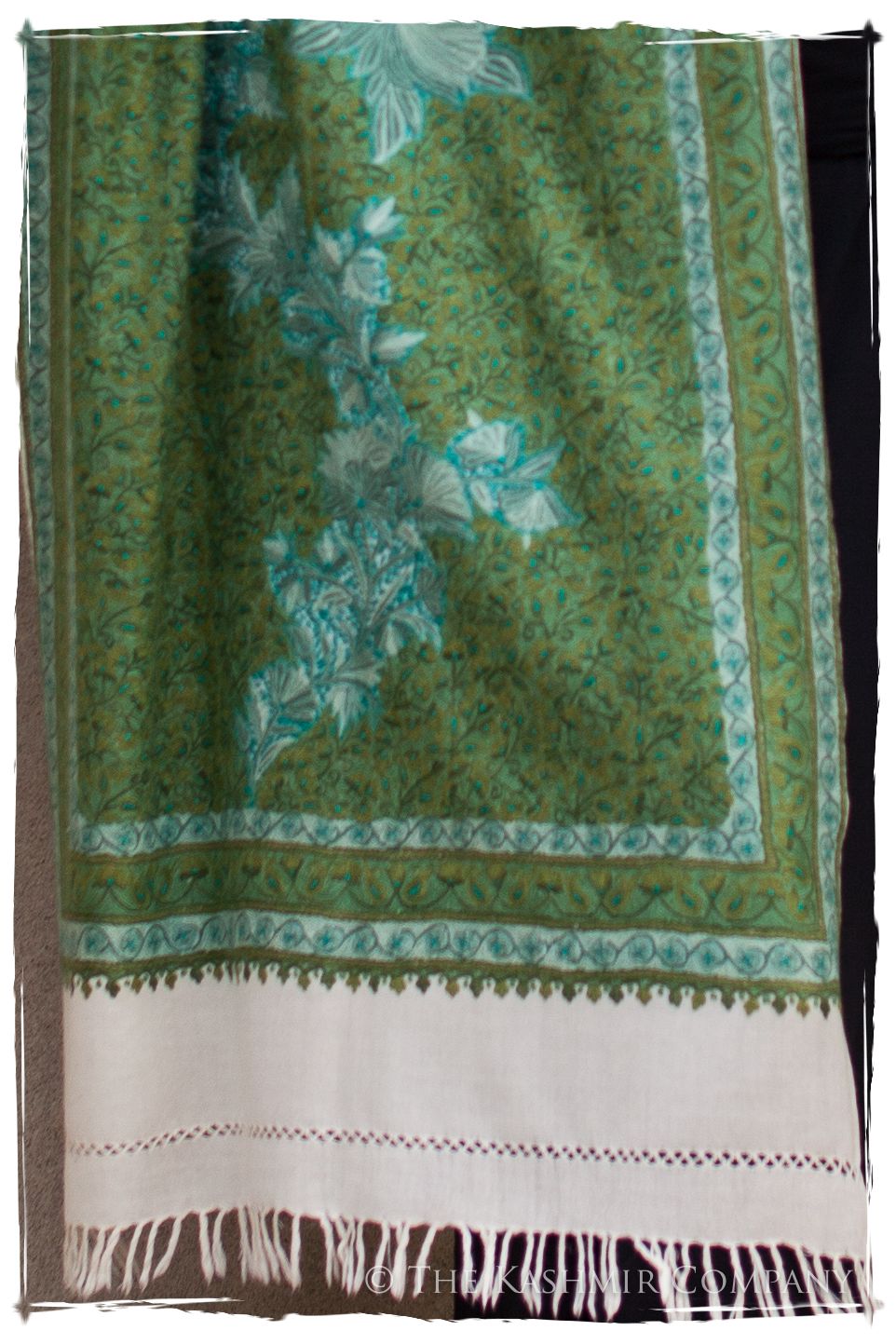 Jardin d'émeraudes Paisley Antiquaires Shawl