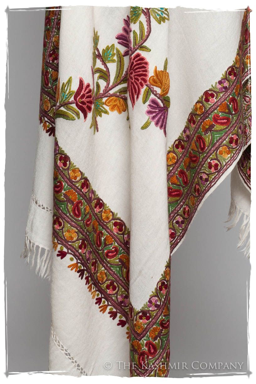 Trois Frontières Rose Rubis Ivoire Pauline Shawl