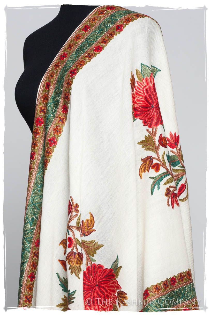 Trois Frontières Rose Organique Ivorie Pauline Shawl
