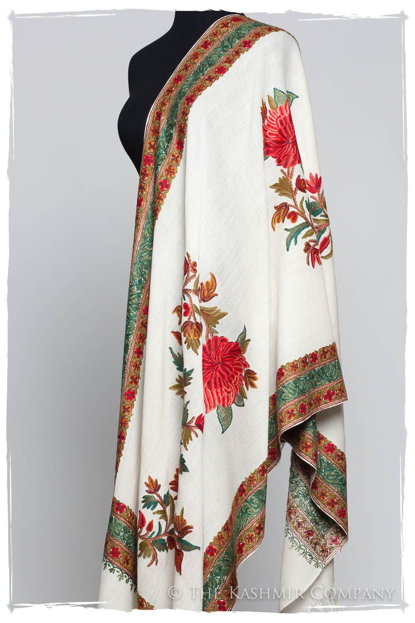Trois Frontières Rose Organique Ivorie Pauline Shawl