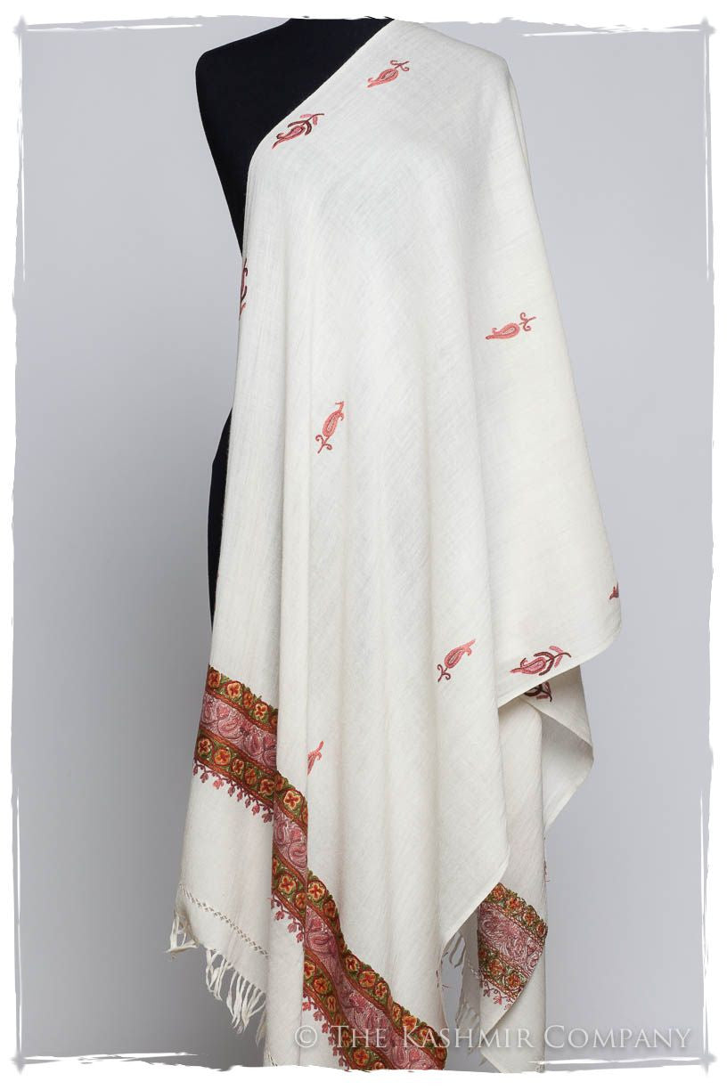 Orchidée Rose Trois Frontières Ivoire Gift Shawl