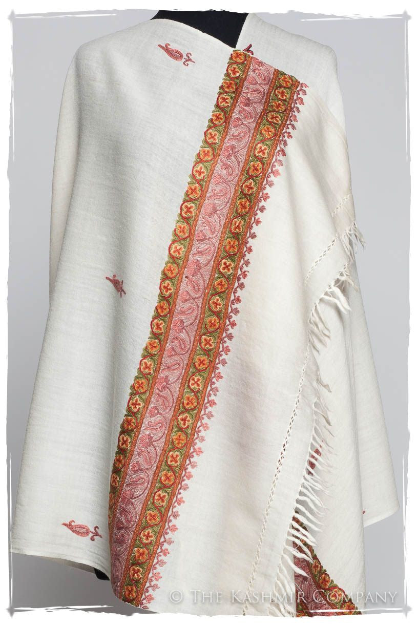 Orchidée Rose Trois Frontières Ivoire Gift Shawl