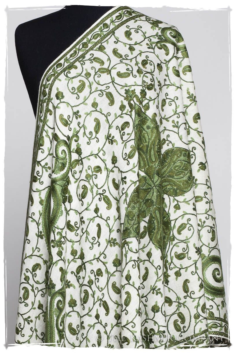 Rococo Emerald Royale Paisley Shawl