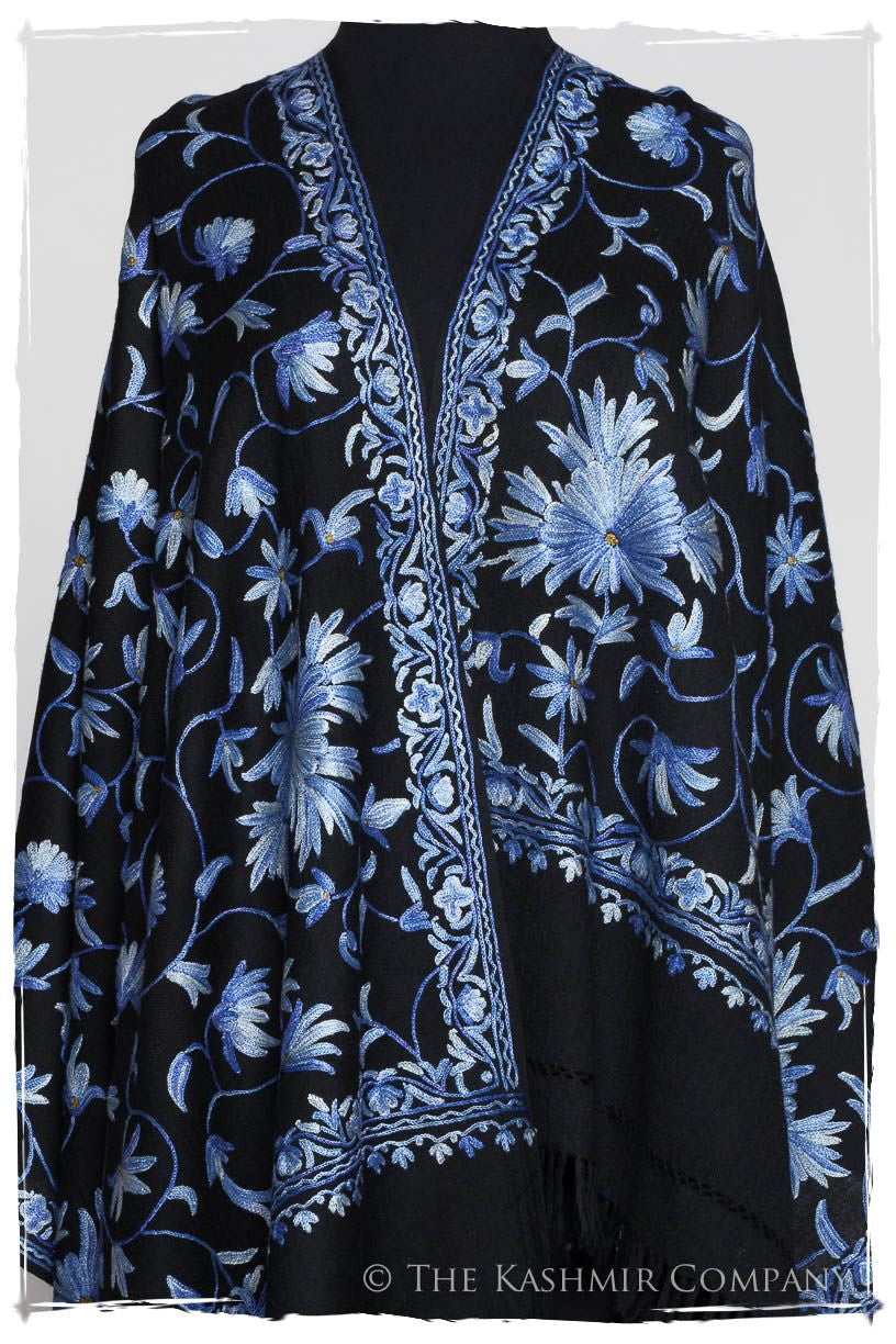 Bleu Jardin à Giverny Notre Dame Shawl