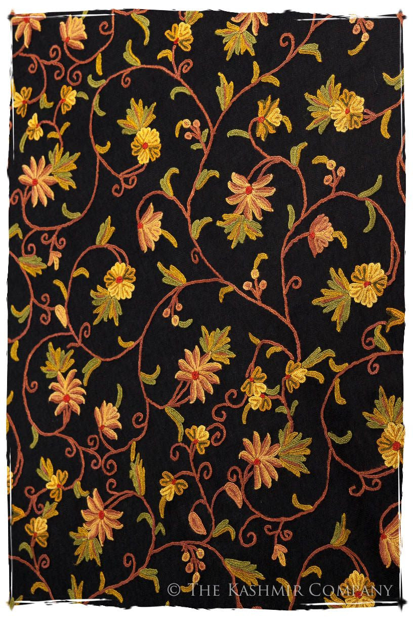 Henna Spice Jardin Antoinette Noir Shawl