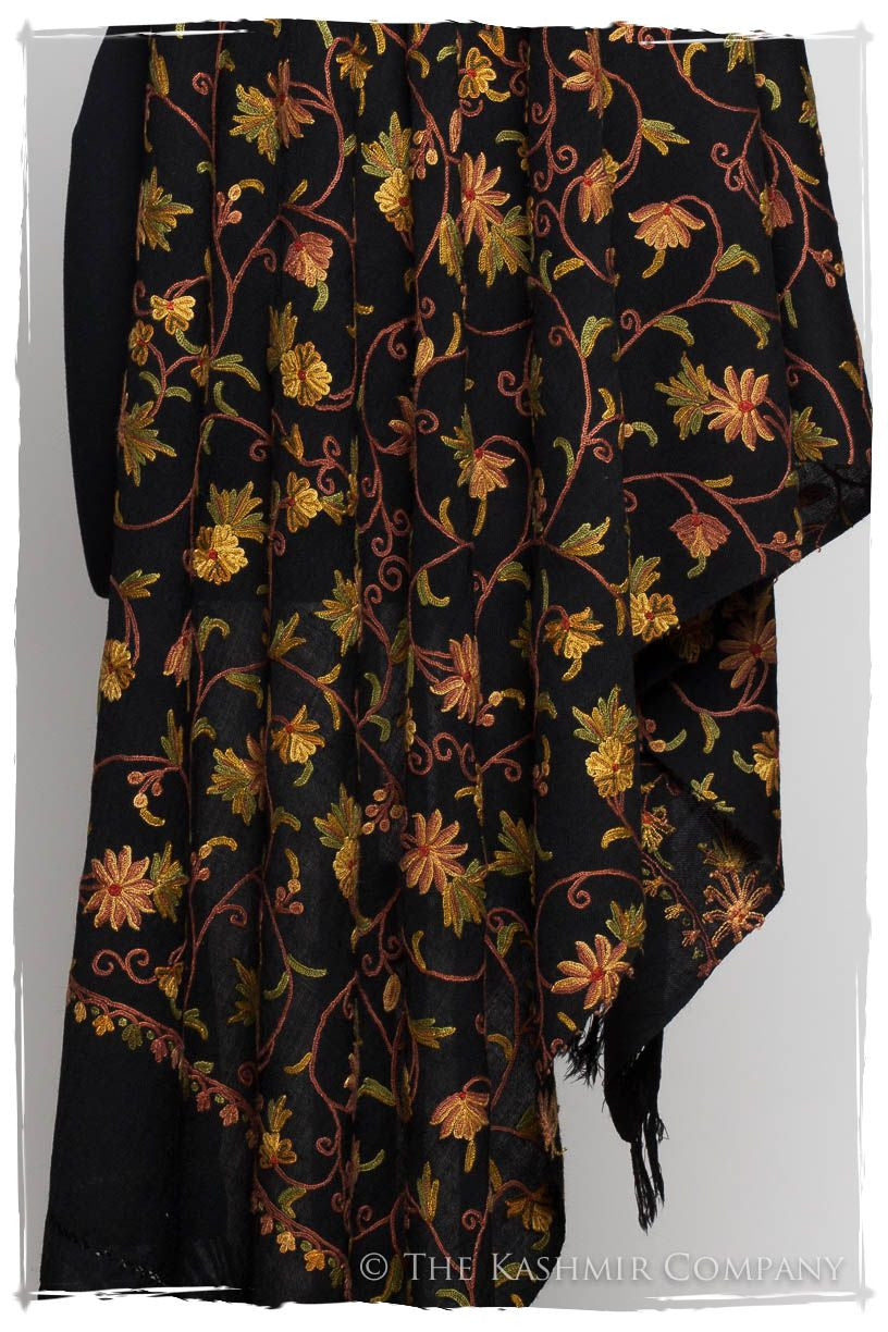 Henna Spice Jardin Antoinette Noir Shawl