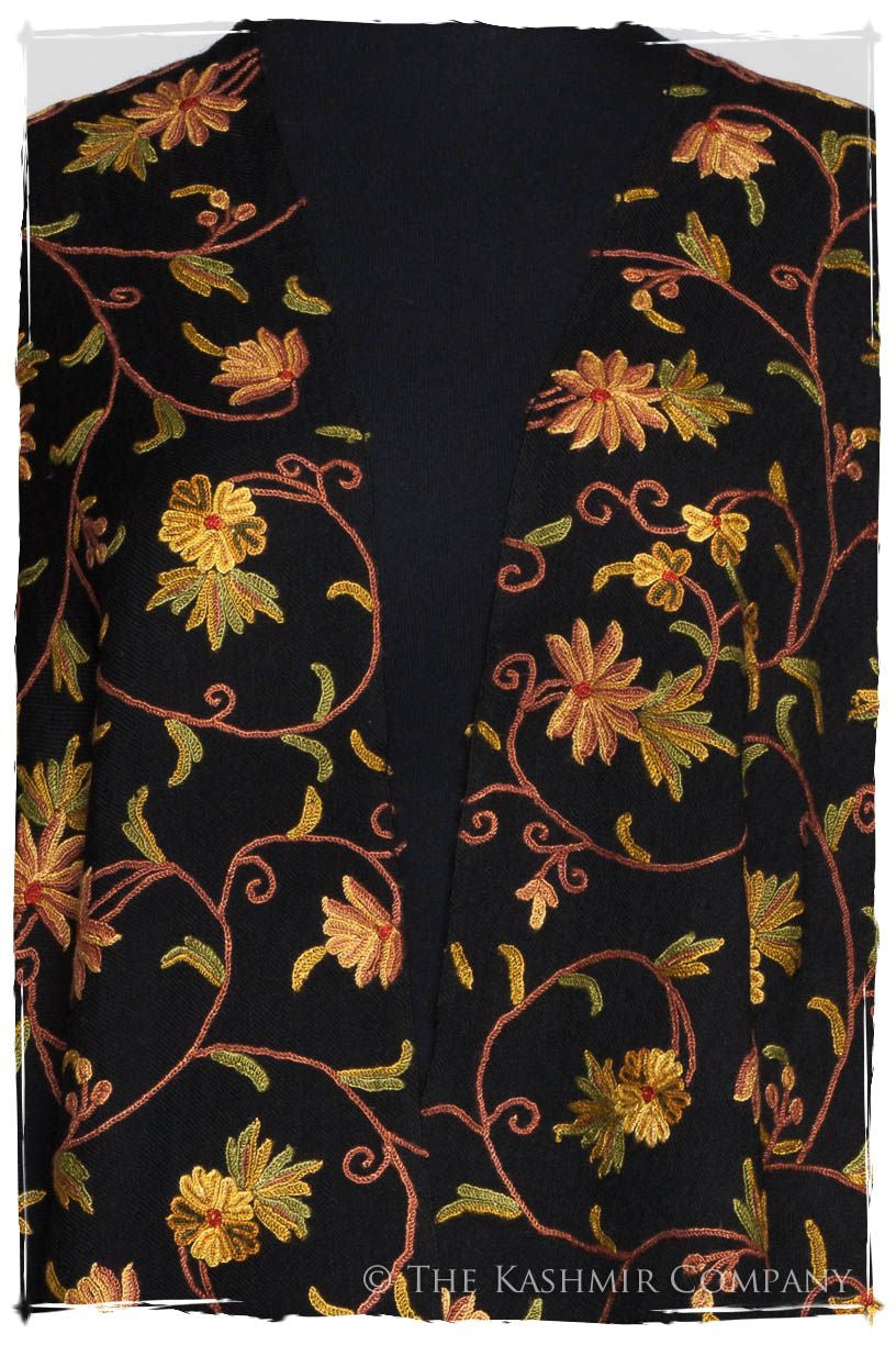 Henna Spice Jardin Antoinette Noir Shawl