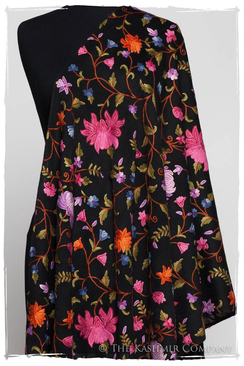 Lilac Orchid Jardin Antoinette Noir Shawl