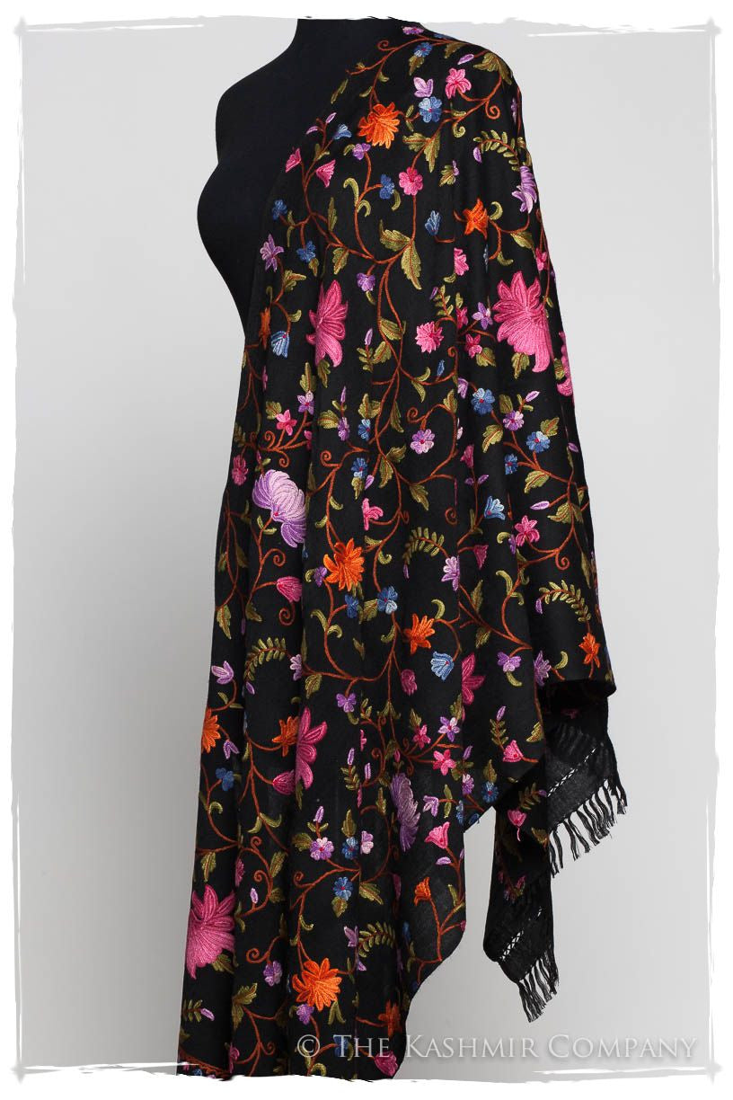 Lilac Orchid Jardin Antoinette Noir Shawl