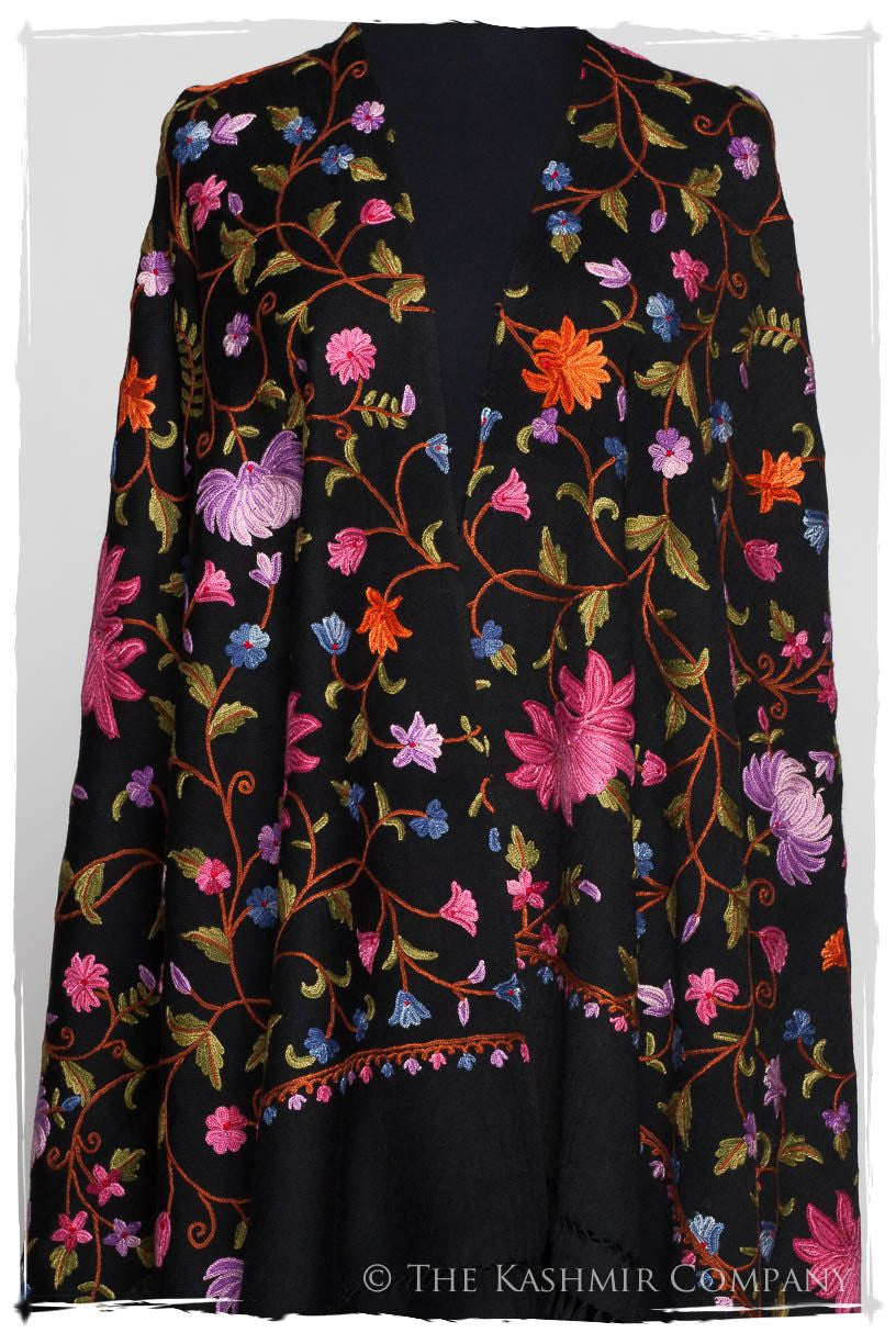 Lilac Orchid Jardin Antoinette Noir Shawl
