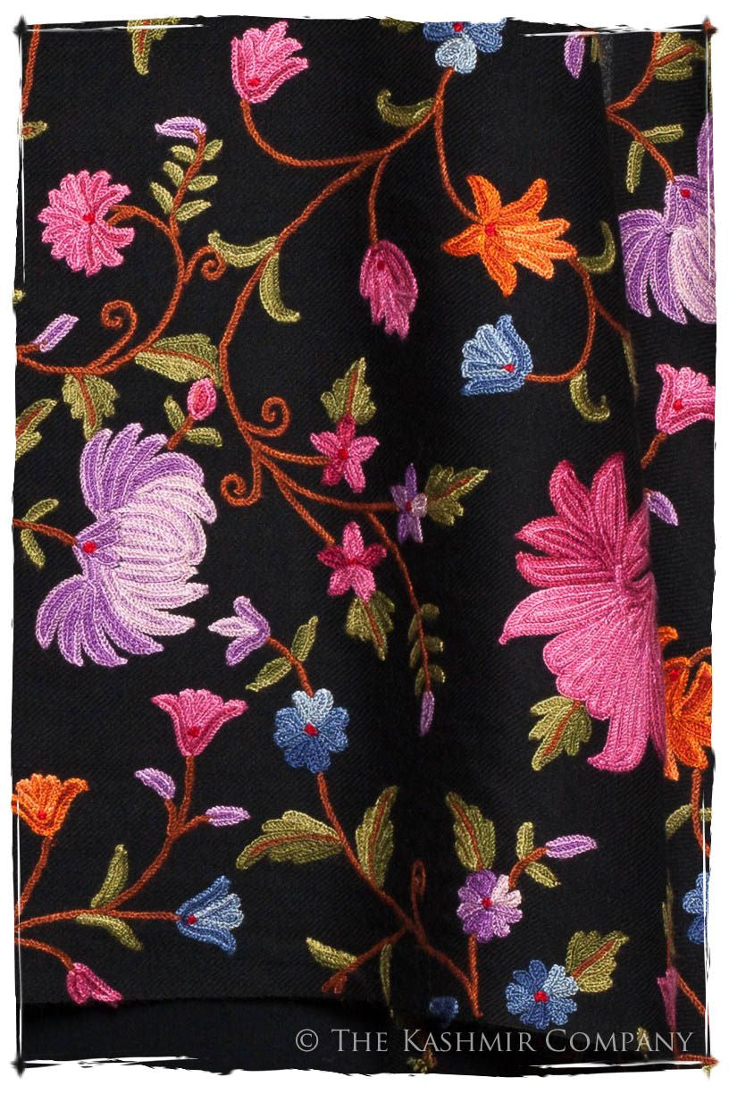 Lilac Orchid Jardin Antoinette Noir Shawl