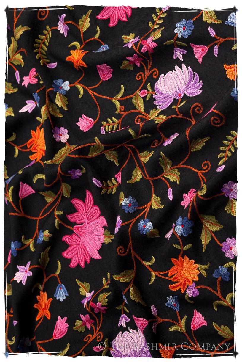 Lilac Orchid Jardin Antoinette Noir Shawl