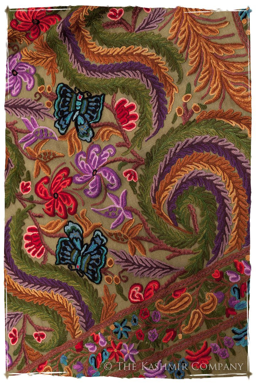 Papillon Cachemire Mosstone Antiquaires Shawl