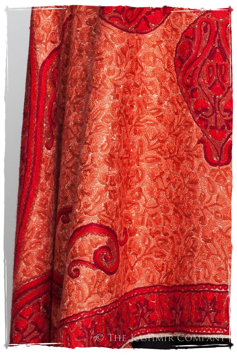 Scarlet Sunset Paisley Antiquaires Shawl