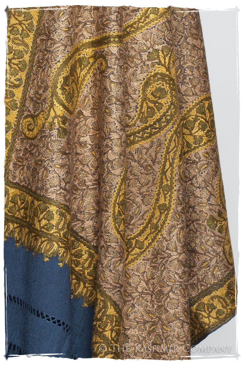 Bleu Royale au Trésor Paisley Antiquaires Shawl