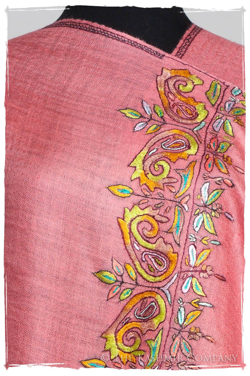 Orient Frontière Chateau Rose L'amour Soft Cashmere Scarf/Shawl