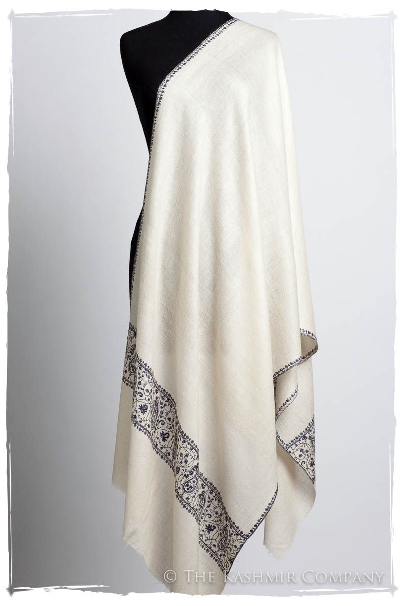 Frontière d'Paisley Bleu Noir L'amour Soft Cashmere Scarf/Shawl