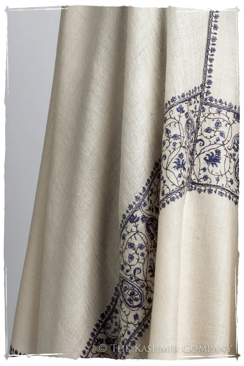 Frontière d'Paisley Bleu Noir L'amour Soft Cashmere Scarf/Shawl