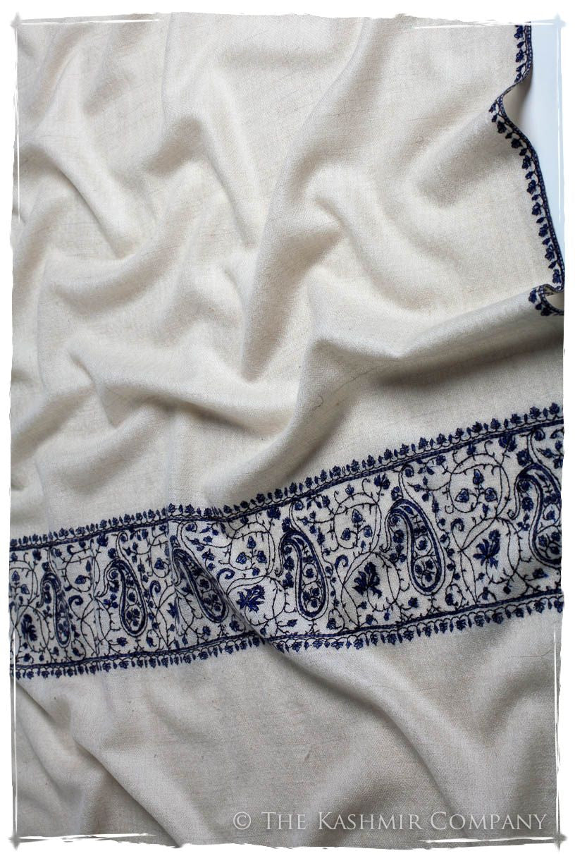 Frontière d'Paisley Bleu Noir L'amour Soft Cashmere Scarf/Shawl