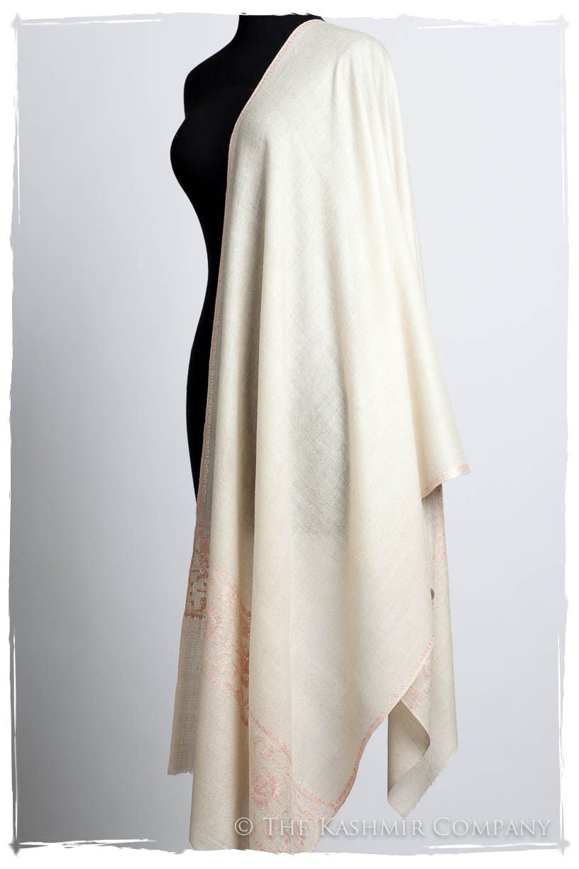 Frontière d'Paisley Pink Mist L'amour Soft Cashmere Scarf/Shawl
