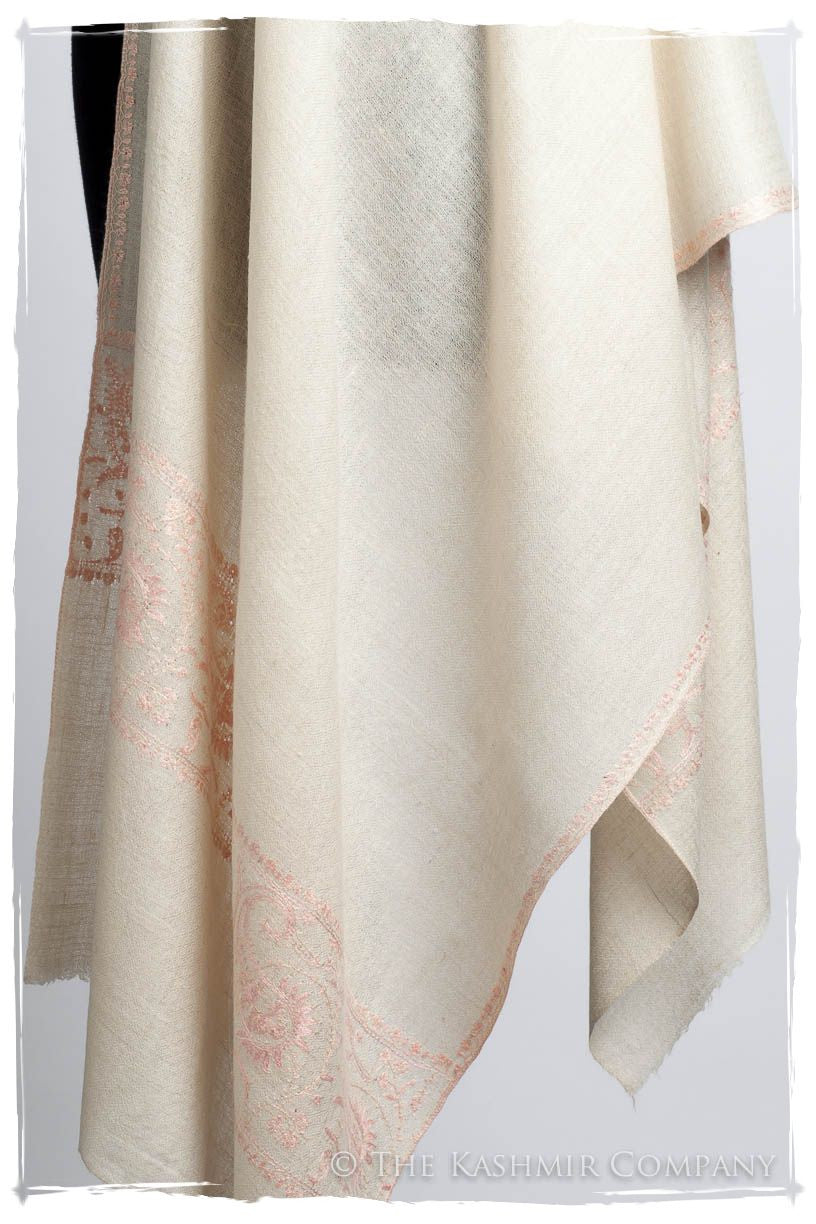 Frontière d'Paisley Pink Mist L'amour Soft Cashmere Scarf/Shawl
